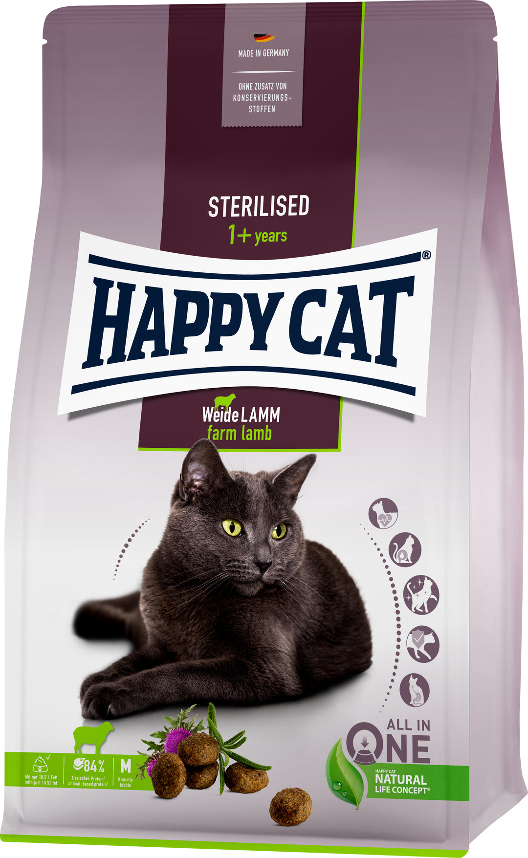 Happy Cat - Sterilised Adult Weide-Lamm | 1,3kg