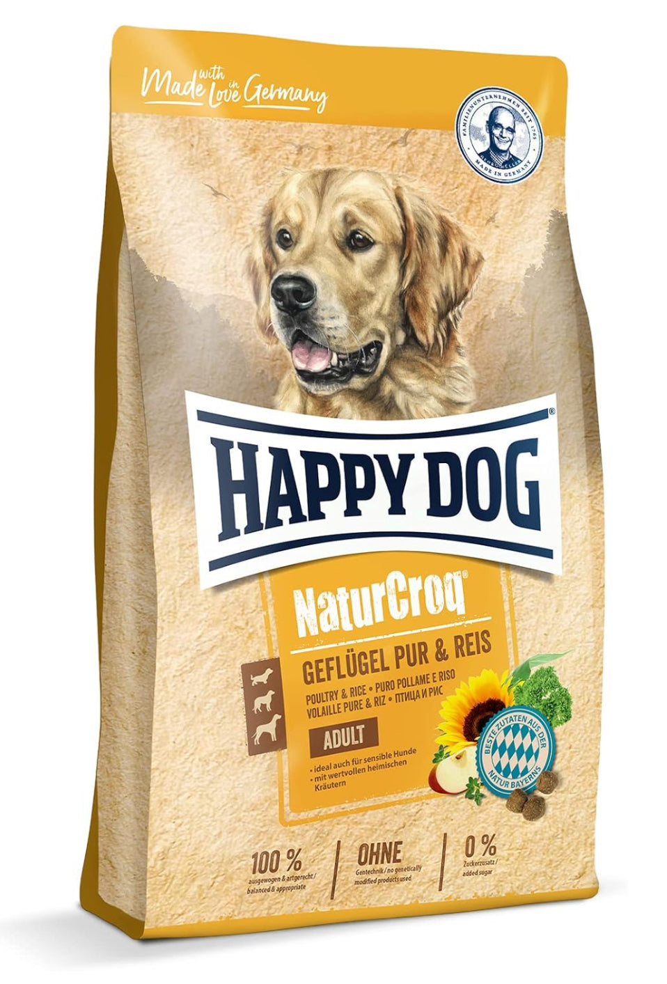 Hundefutter Trockenfutter Happy Dog NaturCroq Geflügel & Reis 1kg
