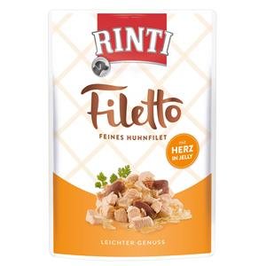 Rinti Filetto Jelly Huhn & Hühnerherz 24 x 100g