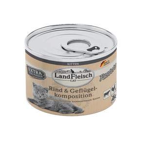 Landfleisch Cat Kitten Pastete Rind & Geflügelkomposition 6 x 195 g