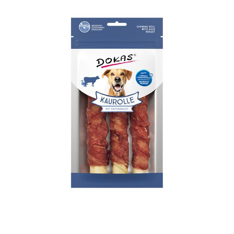 Dokas Dog Kaurolle Entenbrust Medium | 6X 150g