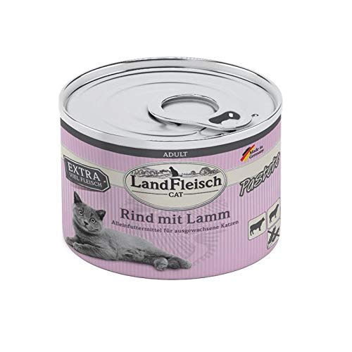 Landfleisch Cat Adult Pastete Rind & Lamm 195 g - Sie erhalten 6 x 195 g