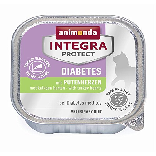 animonda Integra Protect Diabetes mit Putenherzen | 16 x 100g