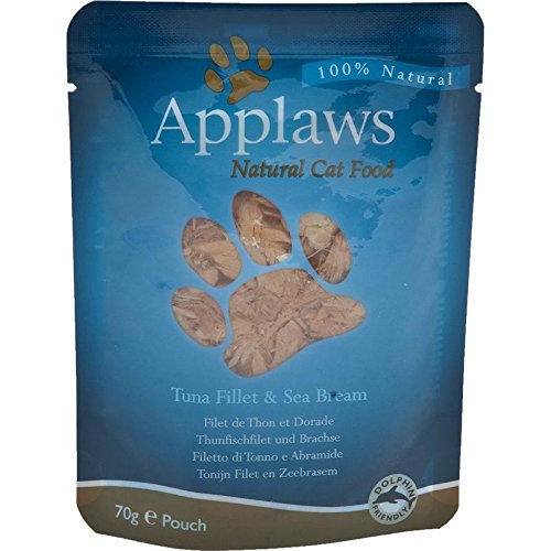 Applaws Katzen Nassfutter mit Thunfischfilets & Brachse | 12x 70g