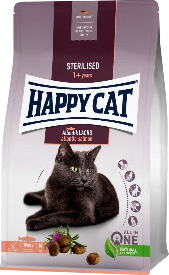 Happy Cat Trockenfutter Sterilised Adult Atlantik Lachs 1 x 4kg