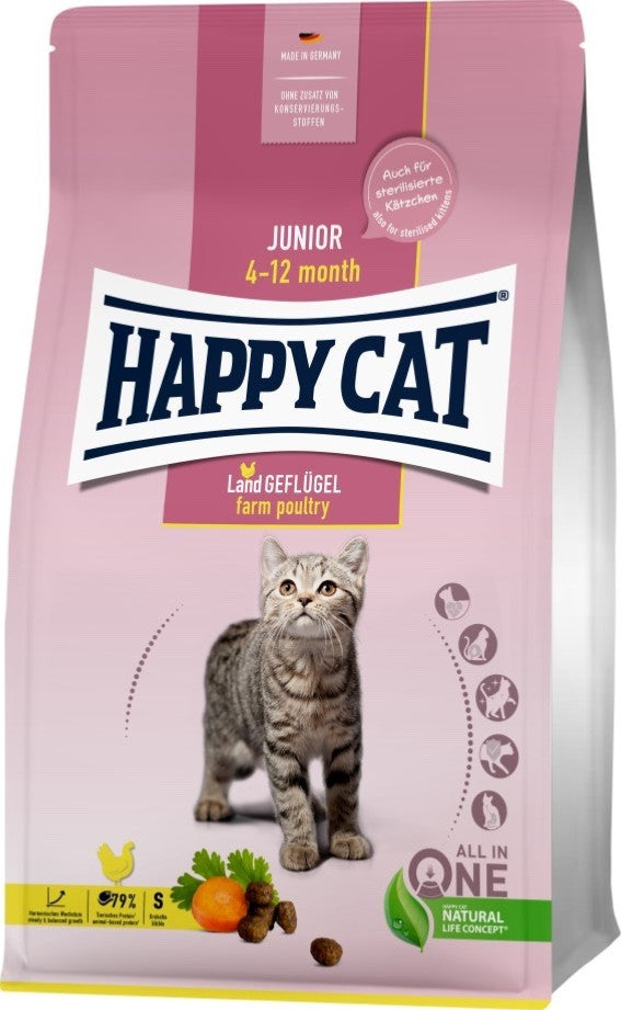 Happy Cat Trockenfutter Young Junior Landgeflügel 1 x 10kg