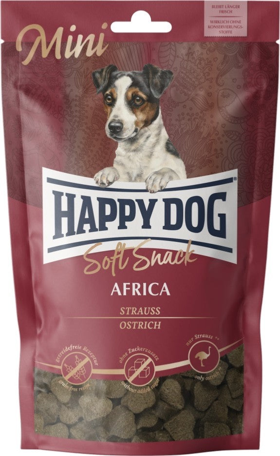 Vorteilspack HAPPY DOG SOFT SNACK MINI AFRICA HUNDESNACK 10 x 100g