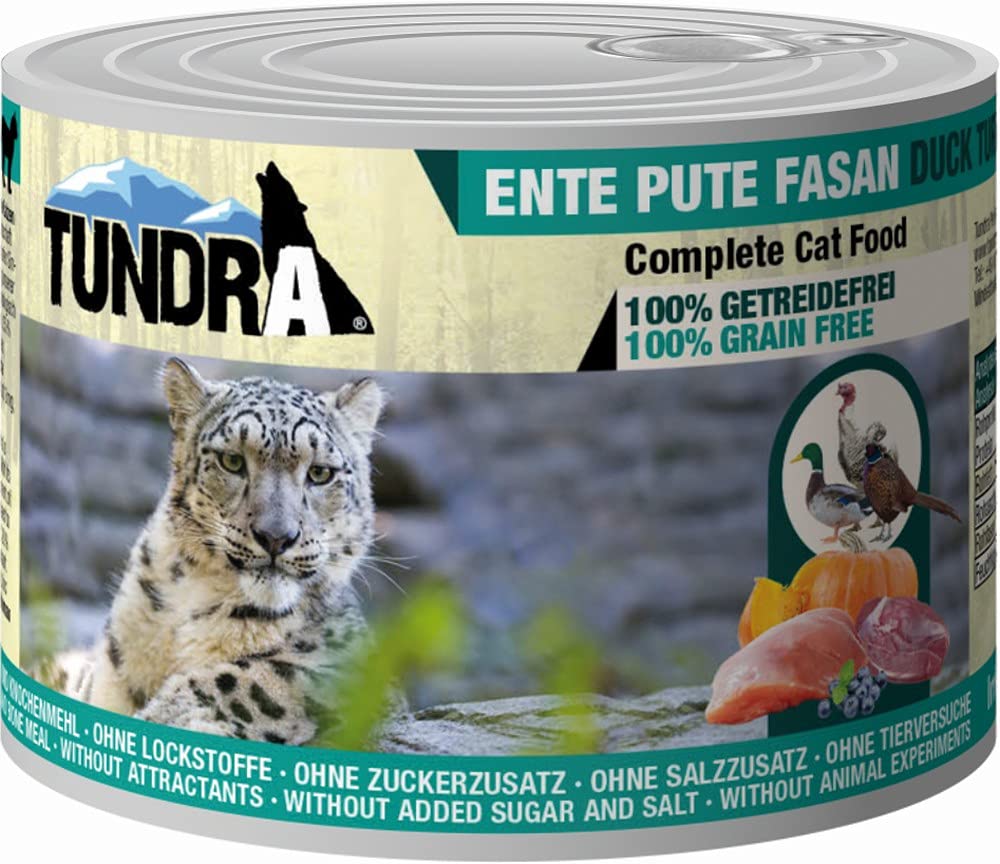 Tundra Katzenfutter Ente, Pute & Fasan Nassfutter - getreidefrei 6 x 200g