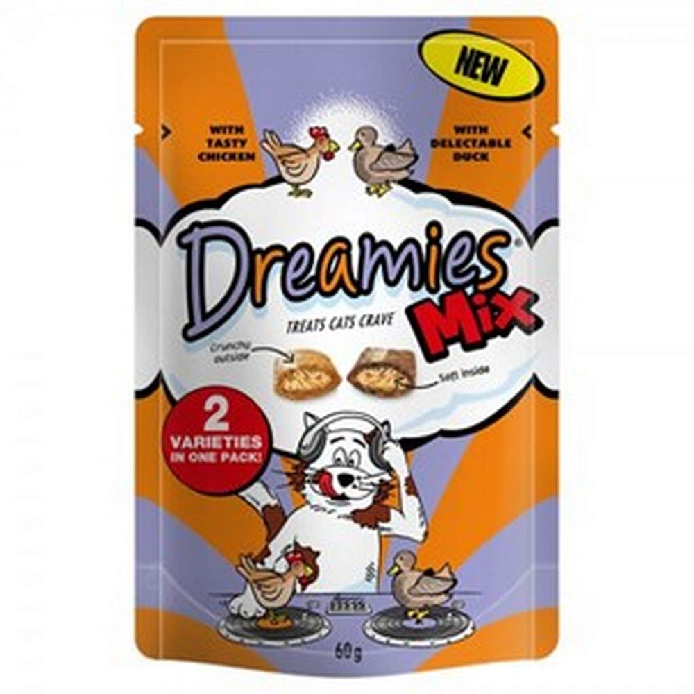 Dreamies Katzensnack Mix mit Huhn und Ente 6er Pack (6 x 60g)