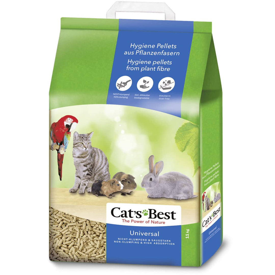 Cat's Best Universal, 100 % pflanzliche Kleintierstreu. 1 x 11 kg/20 l