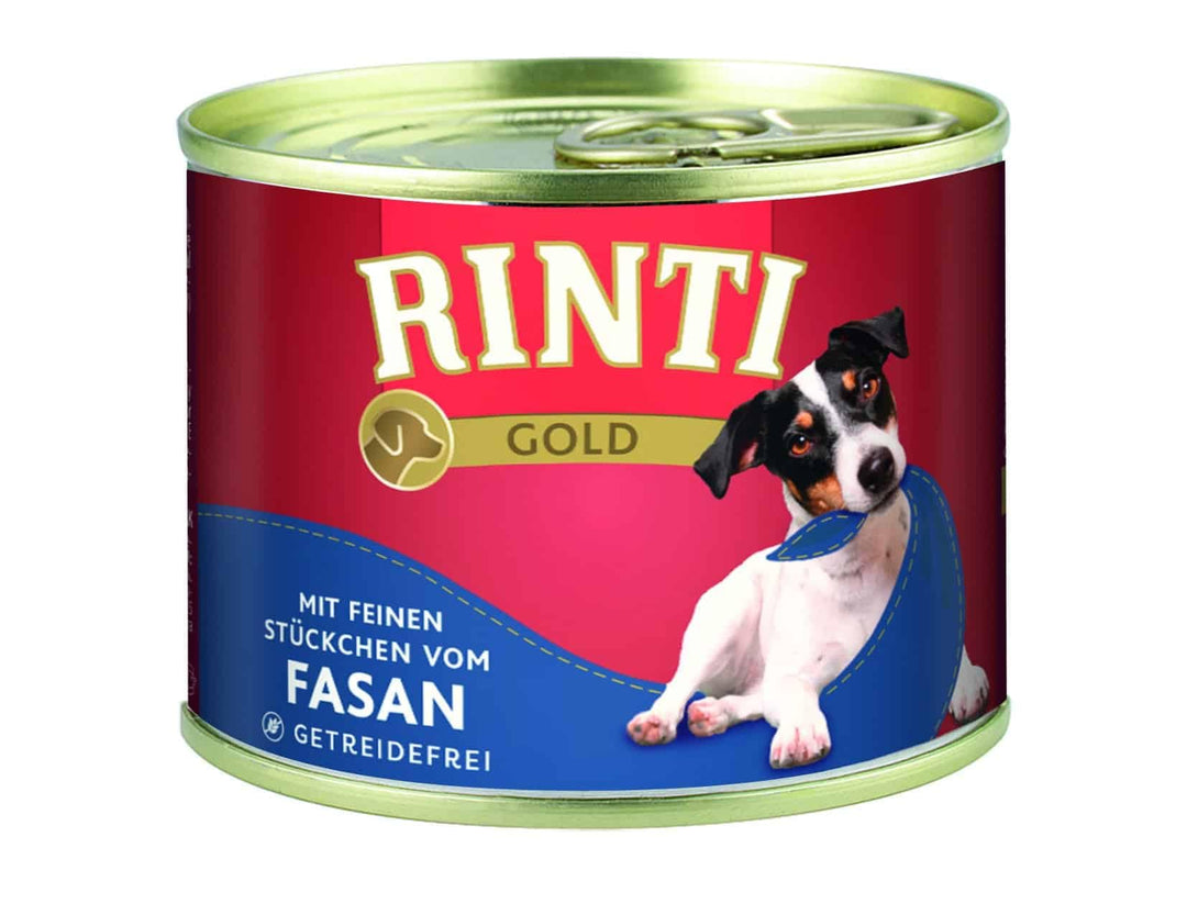 RINTI Gold Fasan | Hunde Nassfutter | 12x185g | Für kleine Hunde | ohne Getreide | ohne Kohlenhydrate