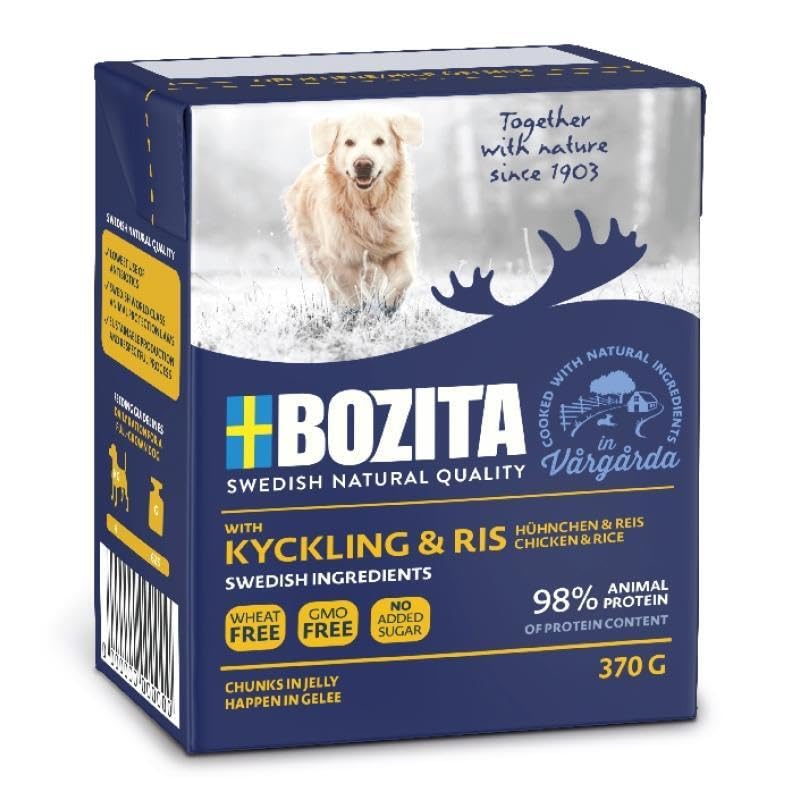Bozita Happen in Gelee mit Huhn & Reis | 6 x 370 g