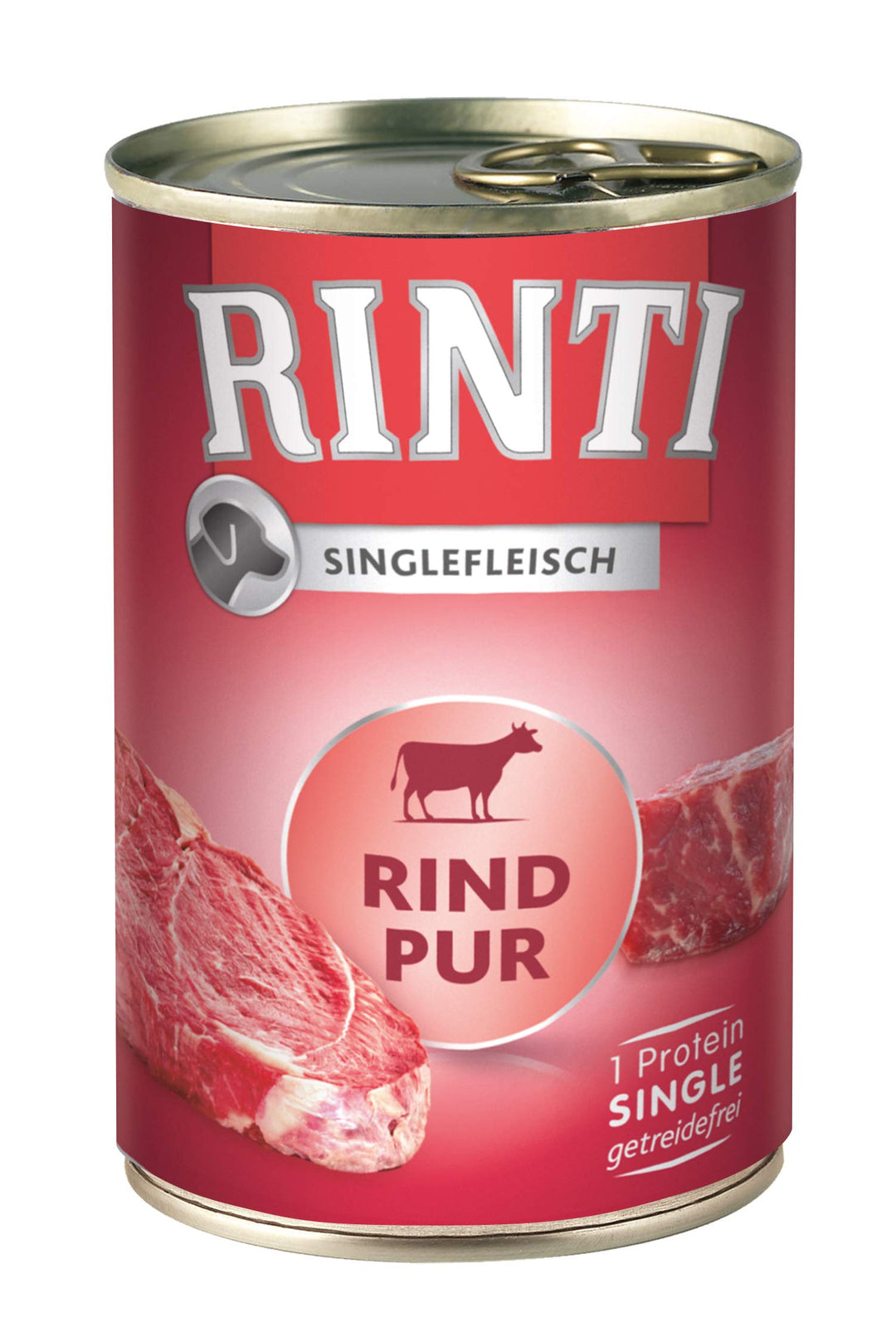 Rinti Singlefleisch Rind Pur, 12 x 400 g