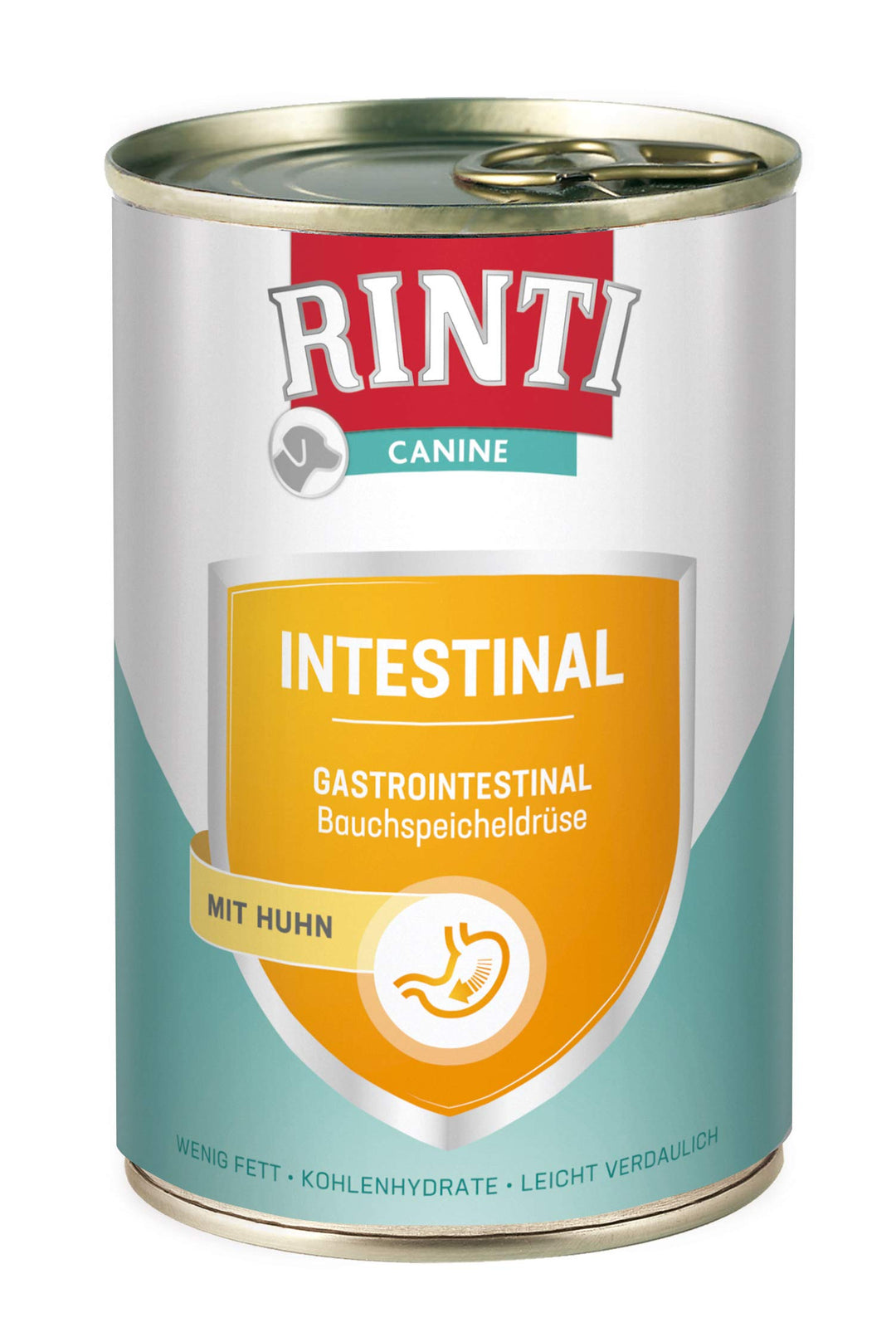 RINTI - Canine Intestinal | Leicht verdauliches Diät Nassfutter für ausgewachsene Hunde mit gastrointestinalen Problemen. | 12x400g Huhn