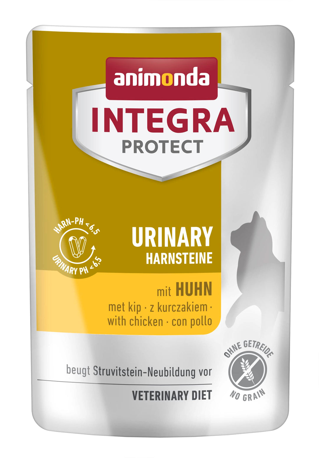 animonda INTEGRA PROTECT Katzenfutter nass Urinary Struvitstein mit Huhn (24 x85g), vom Tierarzt empfohlen bei Harnsteinen, mit Veterinären entwickeltes Diätalleinfutter für erwachsene Katzen