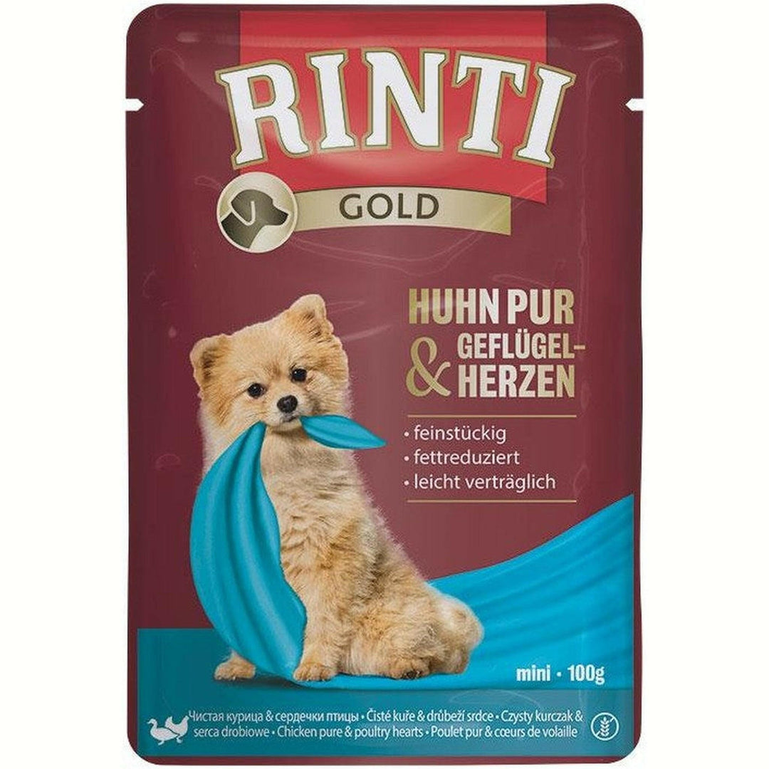 Rinti Gold Mini Huhn Pur & Geflügelherzen 10 x 100 g
