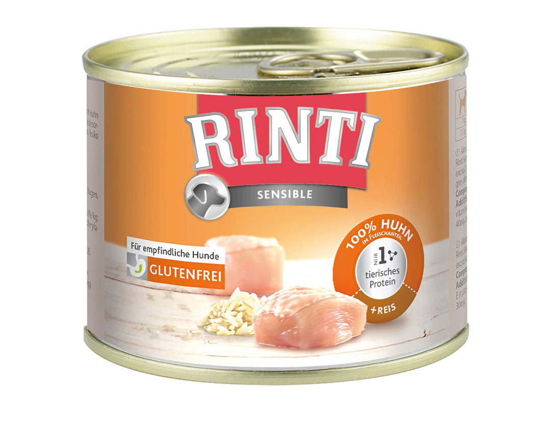 Rinti Hundefutter Sensible Huhn & Reis 12 x 185 g