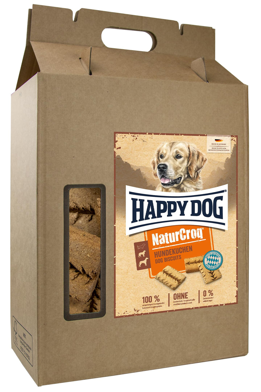 Happy Dog - NaturCroq Hundekuchen - Vollkorn-Snack für mittlere und große Hunde- 5 kg Inhalt
