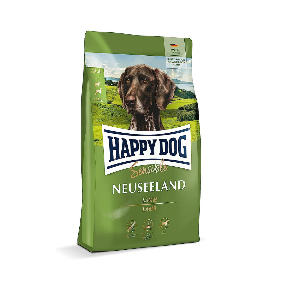 Happy Dog - Sensible Neuseeland Lamm - Hunde-Trockenfutter für ausgewachsene Hunde - 1 kg Inhalt