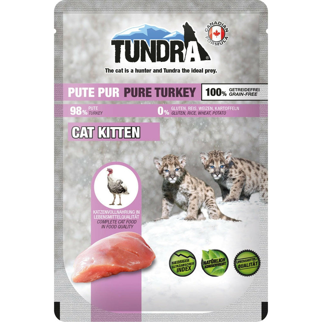 Tundra Katzenfutter Kitten Pute Pur, Pouchbeutel 16 x 85 g
