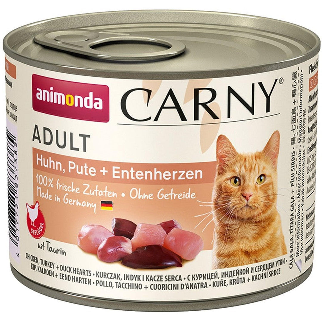 Animonda Cat Dose Carny Adult Huhn & Pute & Entenherzen 6 x 200 g