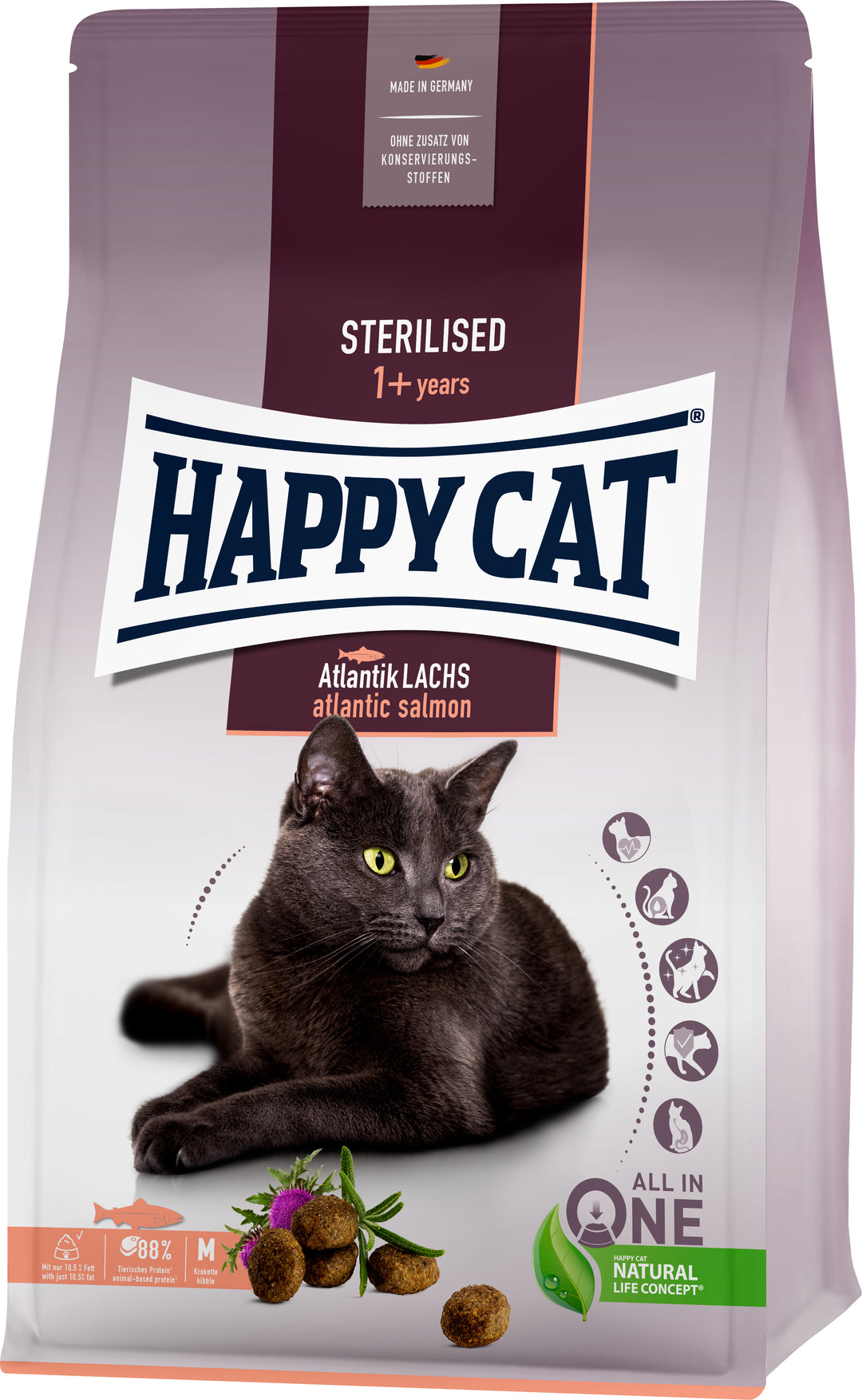 Happy Cat - Sterilised Adult Atlantik-Lachs | 1,3kg