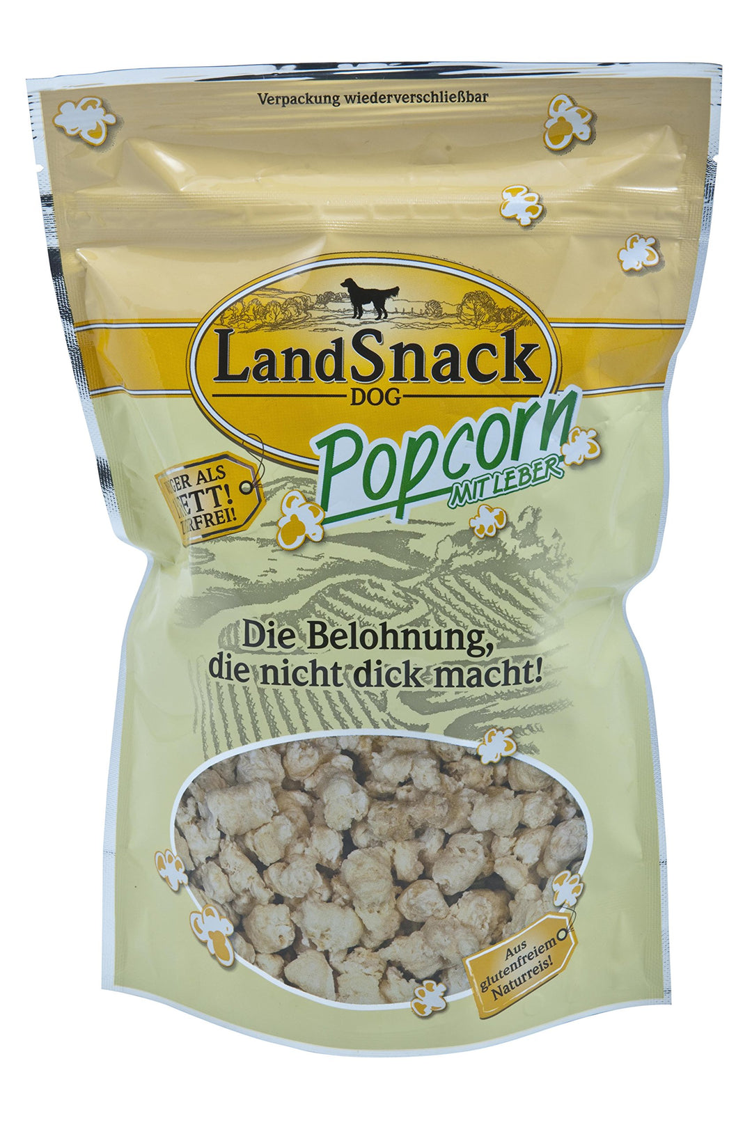 LandSnack Popcorn mit Leber 12 x 100g - Hundepopcorn