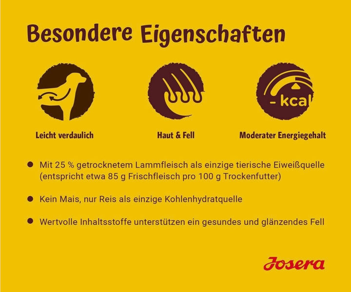 JOSERA Lamm & Reis | Super Premium | Premium Trockenfutter (5 x 900 g)